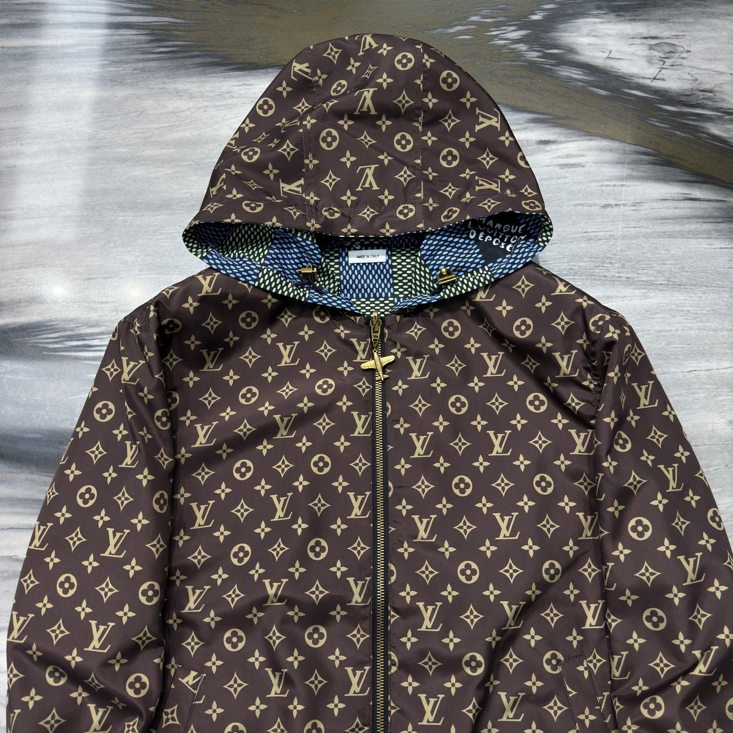 Damier Reversible Windbreaker