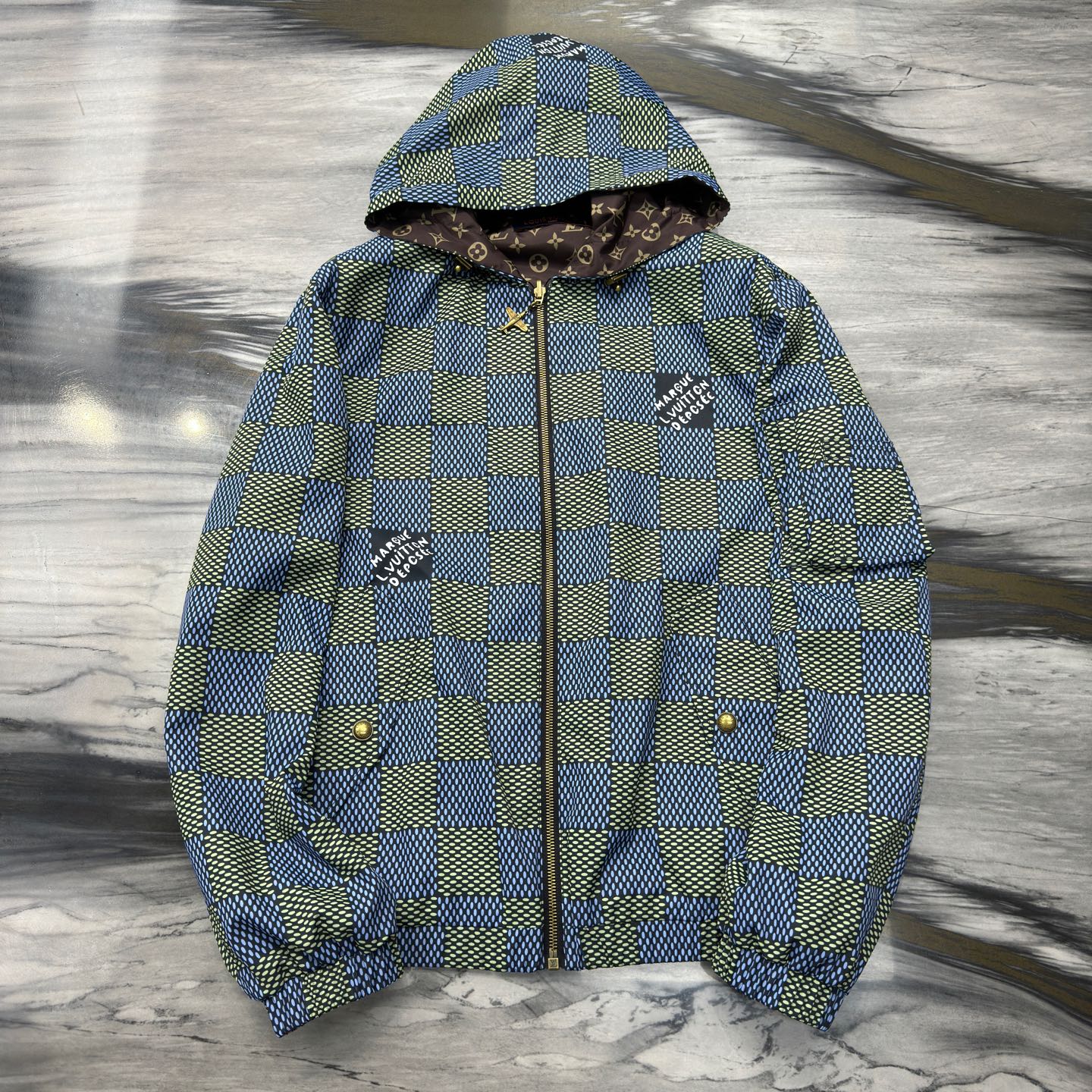 Damier Reversible Windbreaker