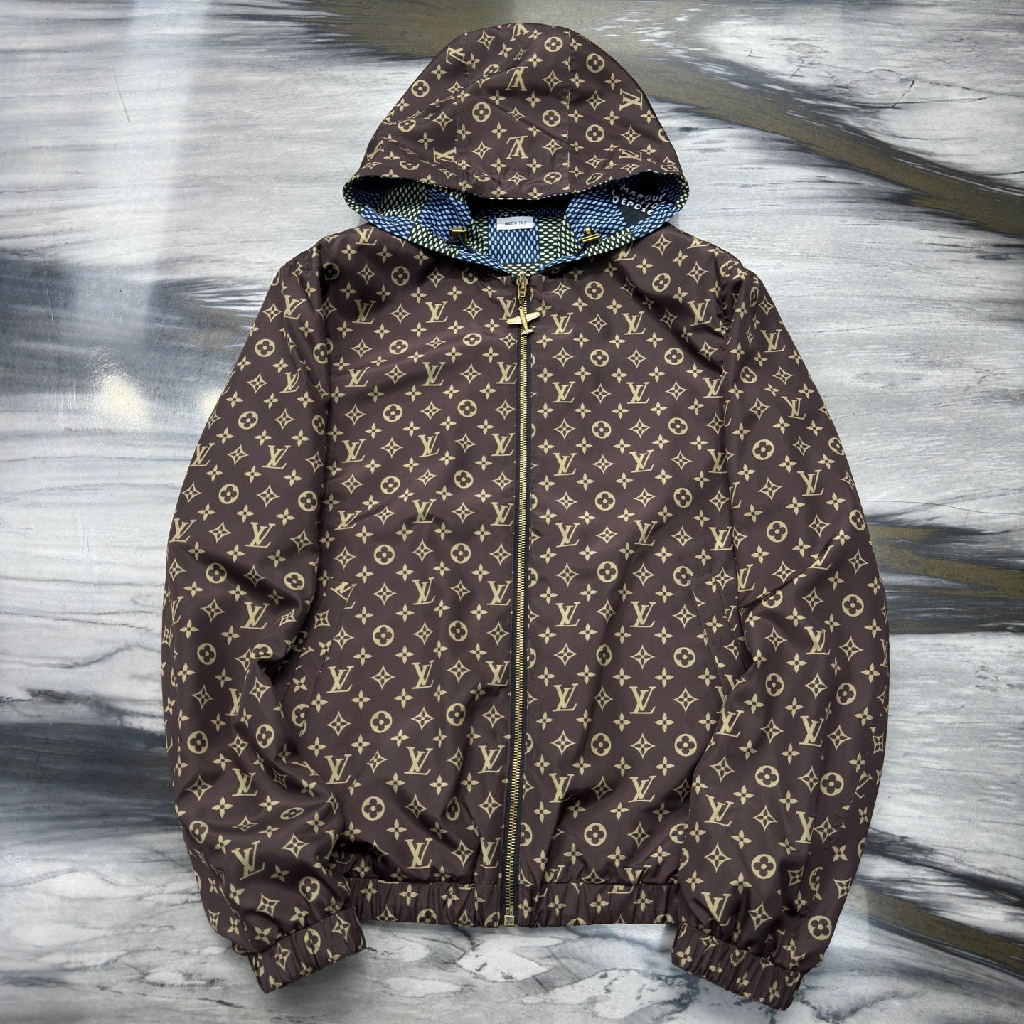 Damier Reversible Windbreaker