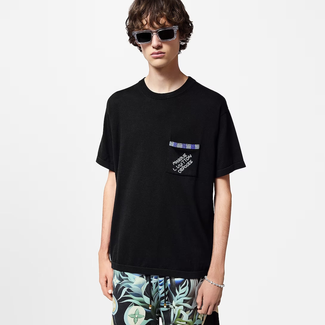 1AFRJE Embellished Short-Sleeved Cotton Crewneck