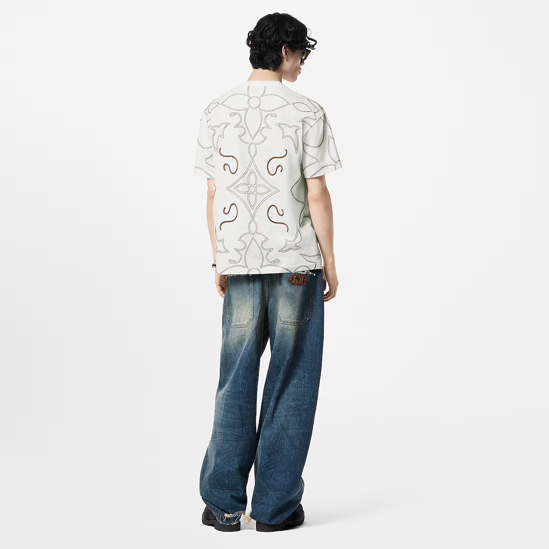 1AFWVN Embroidered Cotton T-Shirt