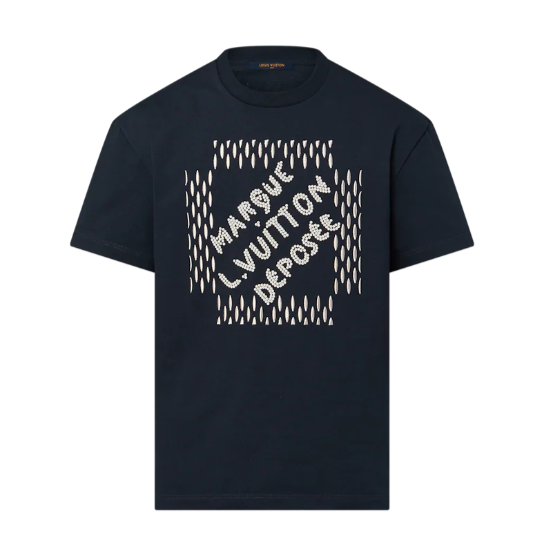 1AFVB2 Embroidered Signature Cotton T-Shirt