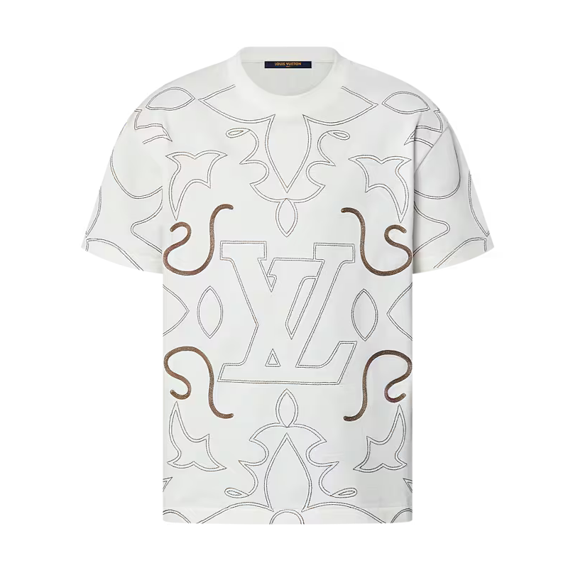 1AFWVN Embroidered Cotton T-Shirt