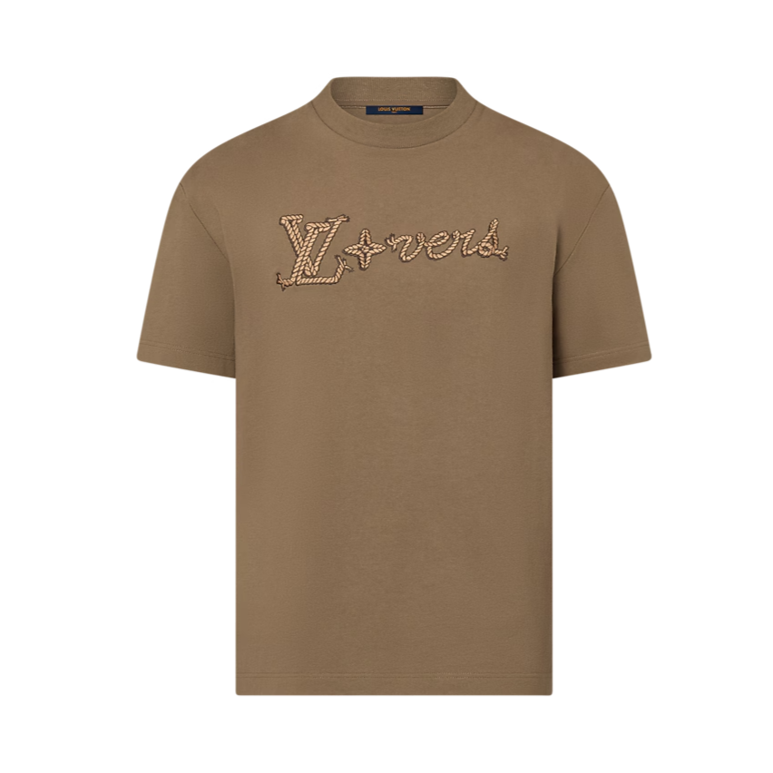 Embroidered Signature Cotton T-Shirt 1AFXP1