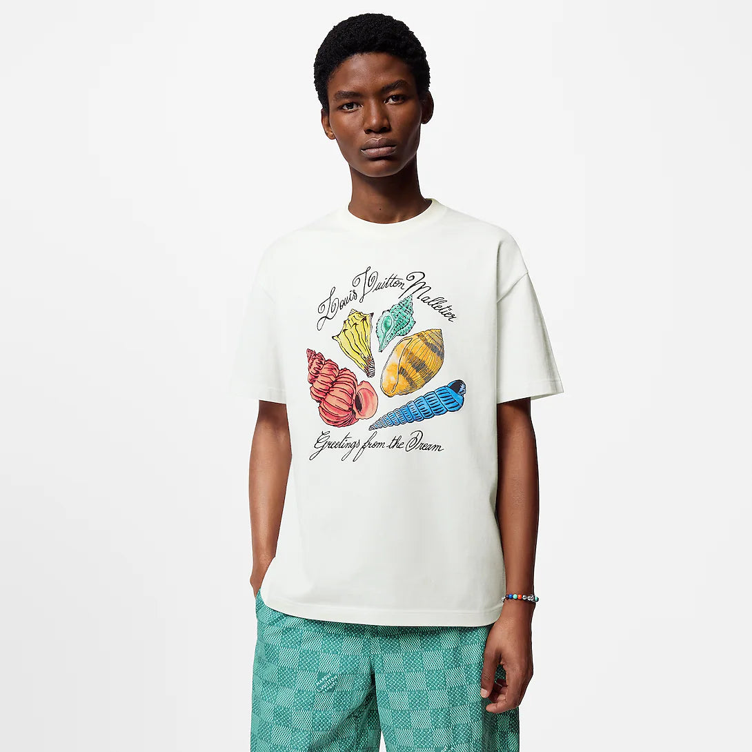 1AFR46 Printed Short-Sleeved Cotton T-Shirt