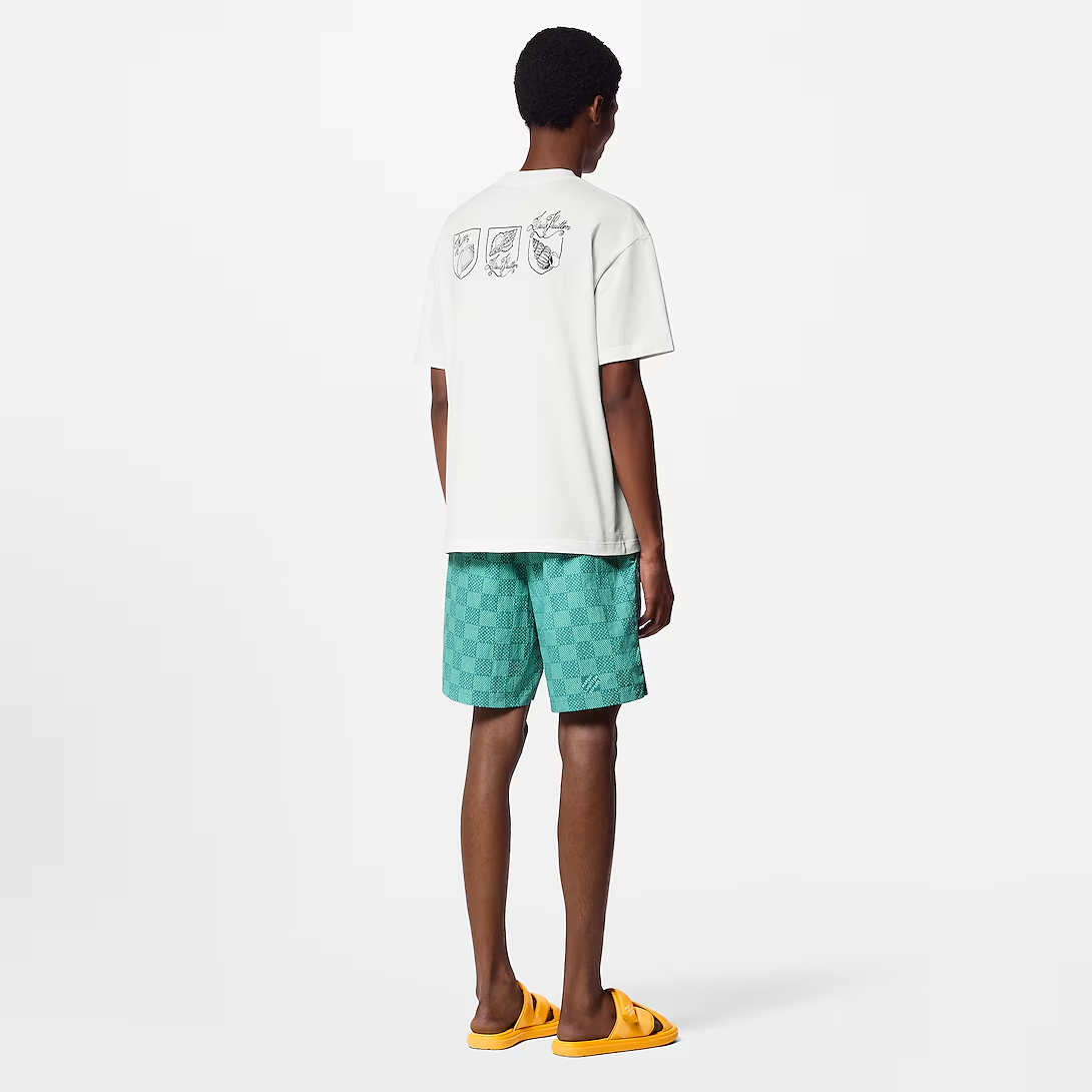 1AFR46 Printed Short-Sleeved Cotton T-Shirt