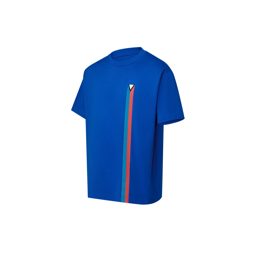 1AG080 Short-Sleeved Embroidered Cotton T-Shirt