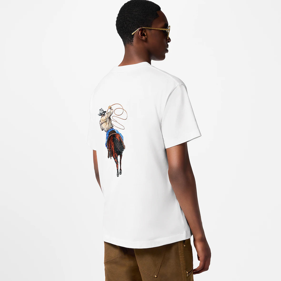 1AFXNO Graphic Embroidered Cotton T-Shirt