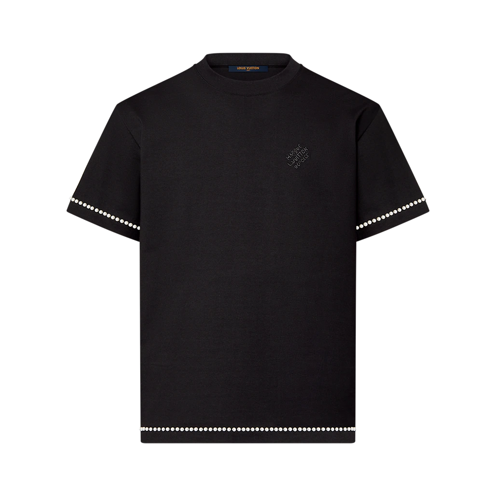 Pearl-Embellished Cotton T-Shirt