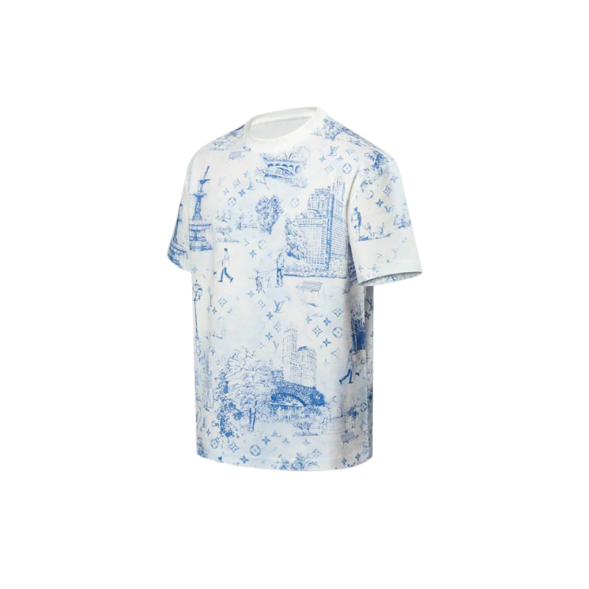 1AGJYZ Printed Cotton Pique T-Shirt