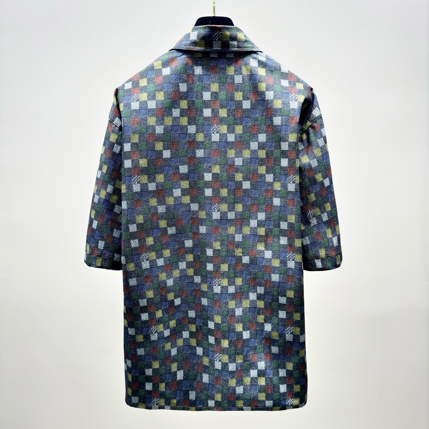 Shirt Damier Chambray Short-Sleeved
