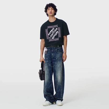 1AFVB2 Embroidered Signature Cotton T-Shirt