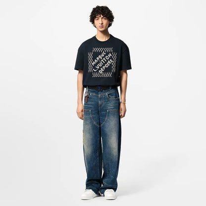 1AFVB2 Embroidered Signature Cotton T-Shirt
