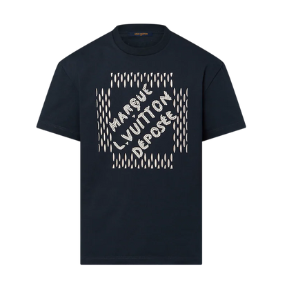 1AFVB2 Embroidered Signature Cotton T-Shirt