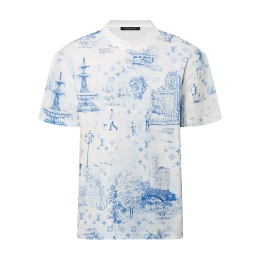 1AGJYZ Printed Cotton Pique T-Shirt