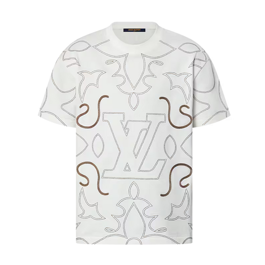 1AFWVN Embroidered Cotton T-Shirt