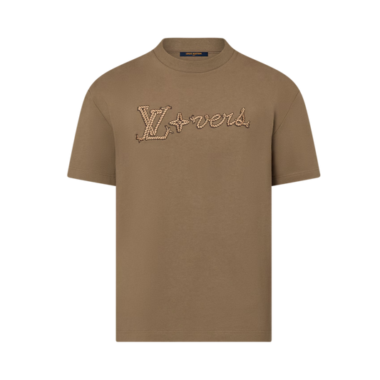 Embroidered Signature Cotton T-Shirt 1AFXP1