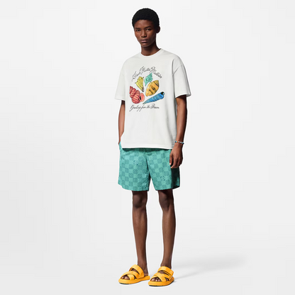1AFR46 Printed Short-Sleeved Cotton T-Shirt