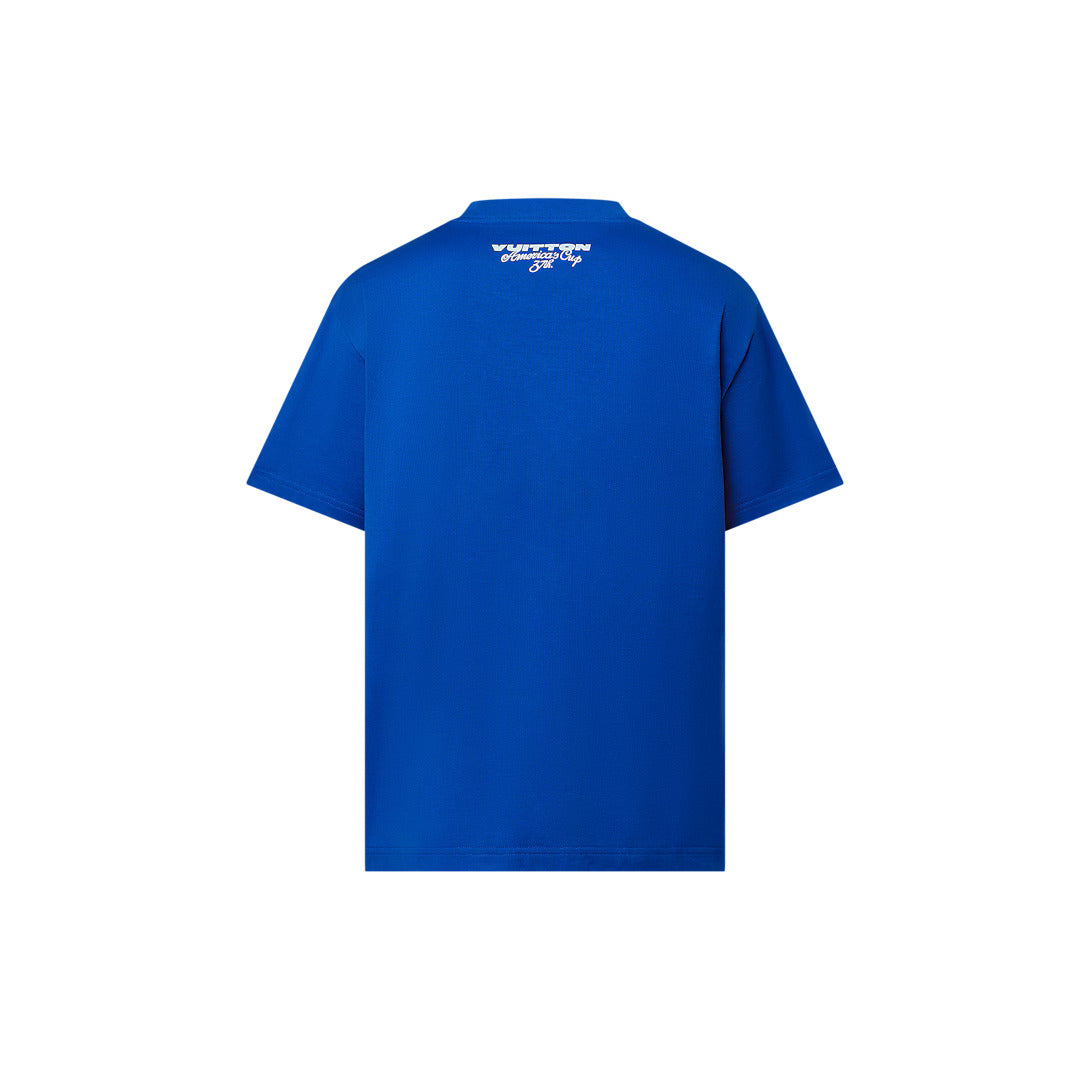1AG080 Short-Sleeved Embroidered Cotton T-Shirt