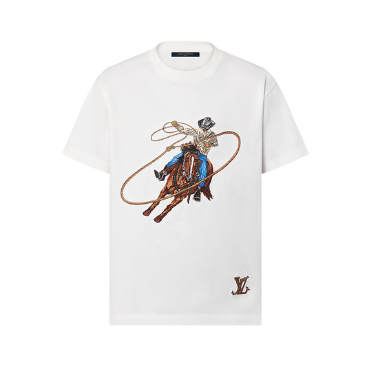 1AFXNO Graphic Embroidered Cotton T-Shirt