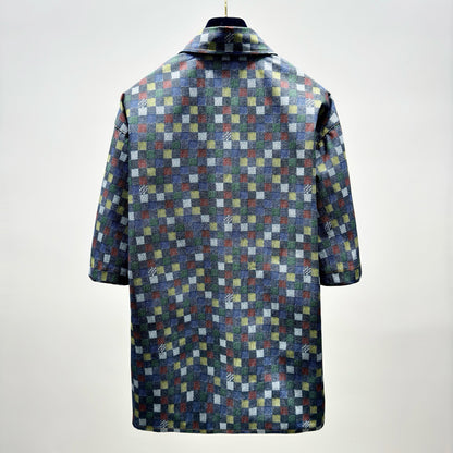 Shirt Damier Chambray Short-Sleeved